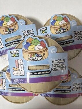 Lot of 3 squishy bun squishy dumpling holographic TikTok mystery five below